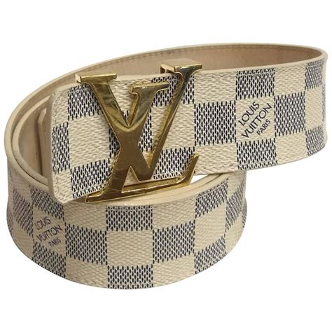 louis vuitton white damier belt fake|Louis Vuitton damier belt authentic.